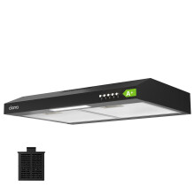 CIARRA CBCB6903D Visor Cooker Hood 60cm, Under Cabinet, Class A+, Black