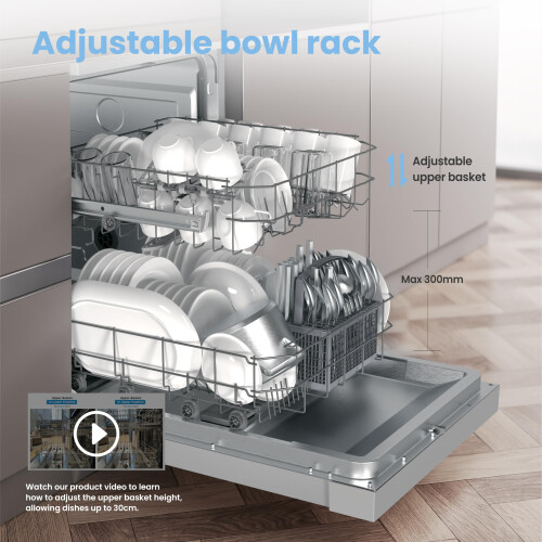 COMFEE' Dishwasher Freestanding, 13 Place Settings, 60cm, Silver 2