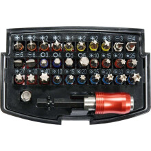 Schroevendraaierset - YATO - YT-04622 - 32 stuks - AISI S2 staal - Inclusief adapters