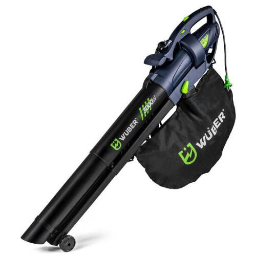 Soprador de folhas elétrico Wuber com triturador 3000 W