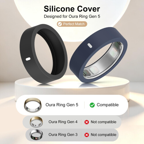 4P Ultra-thin Silicone Cover Compatible for Oura Ring 5, Charging Directly 1