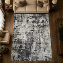 (240 x 320 cm (8 ft x 10 ft 6 in) _ Extra Large Rugs Carpets For Living Room Bedroom Indoor Outdoor R, Grey Abstract) Extra Large Traditional Rugs Modern Carpet Doormat