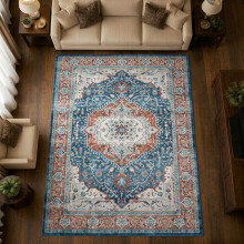 (240 x 320 cm (8 ft x 10 ft 6 in) _ Extra Large Rugs Carpets For Living Room Bedroom Indoor Outdoor R, Blue Traditional) Extra Large Traditional Rugs Modern Carpet Doormat