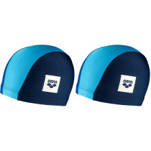Arena Unisex-teen Unix Ii Jr Swim Caps, Navy Blue - Light Blue, Tu EU (Pack of 2