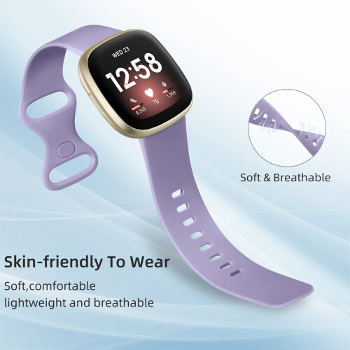 Oielai Silicone Strap for Fitbit Versa 4 /Versa 3 /Sense 2 /Sense 1