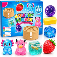 8Pcs Squishy Fun Box Set 2026 Squeeze Fidget Kit with Big Mini Real Squishi