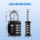 XShield 4-Digit Combination Padlock | Heavy-Duty Keyless Lock with 10,000 Code O 2