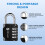 XShield 4-Digit Combination Padlock | Heavy-Duty Keyless Lock with 10,000 Code O 3