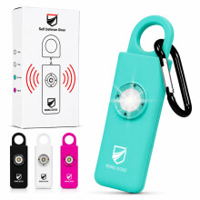 Original Defense Siren Self-Defense Alarm (Mint) - 130 dB Keychain Alarm with LED Strobe Light for Women, Children, and Elderly - Police Recommended
