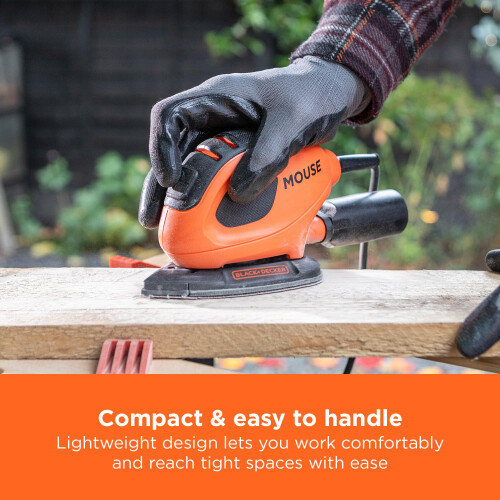 BLACK+DECKER Mouse 55W Compact Detail Sander, BEW230BC-GB 1