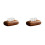 2X Pebble Style Style Walnut Wood Tissue Box Desktop Tissue Case Office Bedside Table Decoration Storage Box Kitchens 1