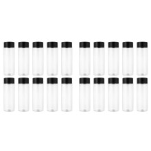 20Pcs 400Ml/13.5Oz Plastic Juice Bottle Transparent Coarse Cereals Storage Container Beverage Bottle