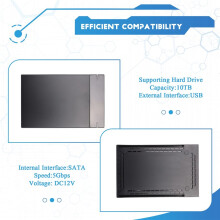 HDD Case to USB 3.0 Adapter External Hard Drive Disk Enclosure 3.5 Inch SSD Disk 10TB HDD Box for PC Lapop EU Plug