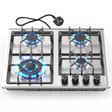 Noxton Gas Hob 4 Burner 60cm Stainless Steel