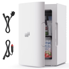 Upstreman 6 Litre Mini Fridge, 12v 240v with Mains Plug for Home Bedrooms Dorm Office Car Camping Travel, Small Portable Low Noise Refrigerator, Cool