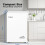 YASHE 100L Chest Freezer, Compact Deep Freezer with 2 Baskets, White 3