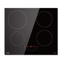 COMFEE' CIH741F238K0 7200W Built-in Induction Hob with 4 Cooking Zones, 9 Power Levels, 20% larger Heating Area with Boost Function, Easy to clean, T