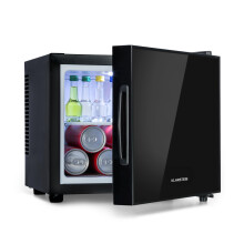 Klarstein Frosty Mini Fridge - Compact minibar with thermoelectric Cooling System, freestanding, 10 Litre Capacity, Cooling: 12-18 C, Black, 33.5 x