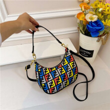 (Color) Ladies Color Letter Crescent Bag