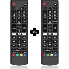2 stk for LG TV Erstatningsfjernkontroll AKB75095307 - Universal for All LG Smart TV Remote AKB75095308 Kompatibel med alle Models