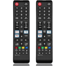 2 st Universell fjärrkontroll för Samsung TV-fjärrkontroll med Prime Video, Netflix, Rakuten TV Button, Samsung Fjärrkontrolls för Smart TV UHD