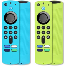 2 stk Pinowu Fire TV Stick Fjernbetjeningcover Kompatibel med Fire TV Stick 4K Alexa Stemmestyret fjernbetjening 3. generation, Skridsikker silikone (