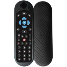 Skal för Sky Q Röststyrd fjärrkontroll SKY135, Sky Q Touch och Non-Touch Fjärrkontroll Case Sleeve Skin Holder Battery Back Protector (Black)