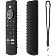 Hi Color Fjärrkontrollskydd för All New Fire Stick 4K Max 2023, Silikon Case Kompatibel med Fire TV Stick 4k Max 2nd Gen, Toshiba/Insignia (Black)