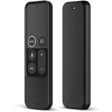 Elago R2 Slim Case Kompatibel med Apple TV Siri Remote 4K / 4th Generation - Anti-Slip, Slim Fit, Durable Material, Scratch-Free Silikon, (Black)