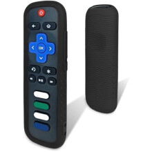 Protective Silicone Case para Roku Comandoler, Drop-Proof e Washable Capa, Compatível com Multiple Models (Black - Soft washable Silicone)