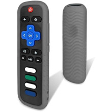 Beskyttelsesdeksel for Roku Remote - Environmentally Friendly Silikon Material, Kompatibel med de fleste modeller av Roku Stemmestyret fjernkontroll S
