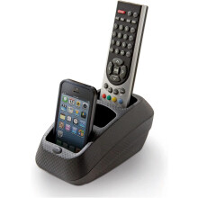 Snips Smartphone & Remote Holder - Comando Organiser Caddy, Non-Slip, Recycled Plastic, BPA-Free, Black