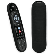 Protective Case for Sky Q Fjernkontroll by Inbrackets - Støtsikker Deksel for Latest Sky Q Blue Button Stemmestyret fjernkontroll (Black)