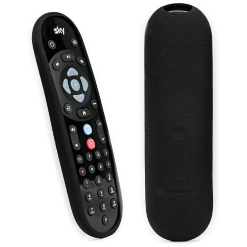 Protective Case for Sky Q Remote Control by Inbrackets - Shockproof Cover for Latest Sky Q Blue Button Voice Remote (Black)