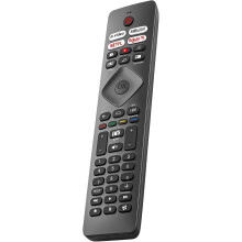 Philips TV Erstatningsfjernkontroll med Ambilight, Netflix, YouTube & Prime Video knapper – Universal Smart TV Controller for Philips 4K UHD