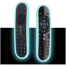 Sky Q Comando Capa - Compatível com Sky Q EC201/EC202/EC302 Silicone Protection, Good Grip, Anti-choque Capa com Anti-Lost Hand (Blue White)