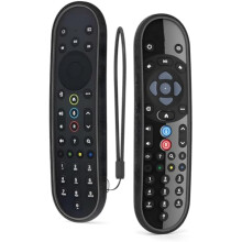 Sky Q Fjärrkontroll Skal - Kompatibel med Sky Q EC201/EC202/EC302 Silikon Protection, Good Grip, Stötsäkert med Anti-Lost Hand Strap (Black)