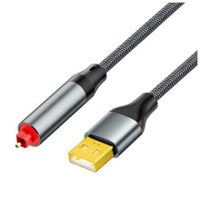 Cable de Audio USB A Fibra Óptica, Cable de Fibra Óptica USB A SPDIF, Cable Adaptador de TV A Alcohol, Cable Adaptador de Computadora Portátil A