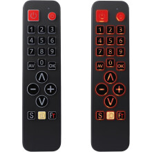 Universell fjernkontroll for Seniors - Big Illuminated Keys Remote Kompatibel med LG, Samsung, Sony, JVC, Toshiba, Sharp, Panasonic, Technika