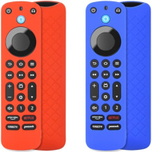 Pinowu Firetv Fjernkontrolldeksel (2 pcs Kompatibel med Firetv Stemmestyret fjernkontroll Pro (2022 Released), Skrisikker Silikon Protective Case Deks