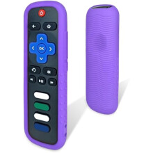 Protective Silikon Case für Roku Fernbedienungler, Drop-Proof und Washable Hülle, Kompatibel mit Multiple Modelle (Schwarz - Soft washable Silikon)
