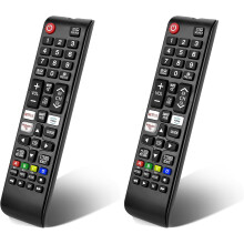Universell fjärrkontroll för Samsung TV-fjärrkontroll med Netflix, Prime Video Rakuten TV Button, Samsung Fjärrkontrolls för Smart TV (Pack of 2)