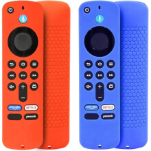 Pinowu Fjernkontrolldeksel (2 pcs Kompatibel med Fire TV Stick HD / 4K (2nd Gen) / 4K Plus /4K Select Alexa Stemmestyret fjernkontroll, Skrisikker (Re