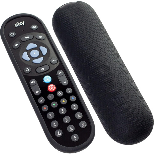 Protective Case for Sky Q Remote Control by Inbrackets - Shockproof Cover for Latest Sky Q Blue Button Voice Remote (Black) 1