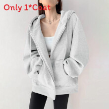 (Silver,XL)Trendiger Damen Pullover mit Kapuze mit Strickstoff und Taschen für Herbstmode