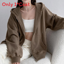 (Brown,M)Trendiger Damen Pullover mit Kapuze mit Strickstoff und Taschen für Mode Herbst