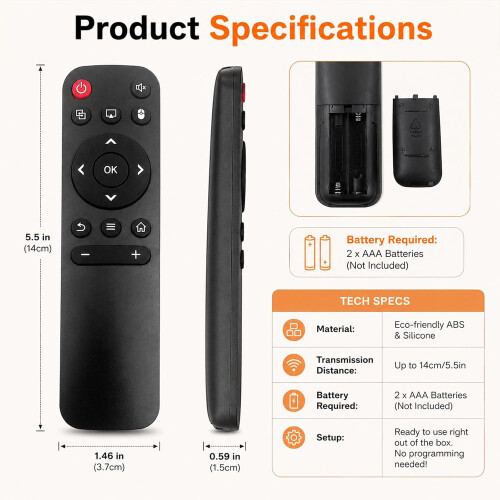 1Pcs Projector Comando - Remote Compatível com Gaimooo Projector HY320 mini/HY320/HY300 pro/HY300 - Projector (Sem bateria) 1