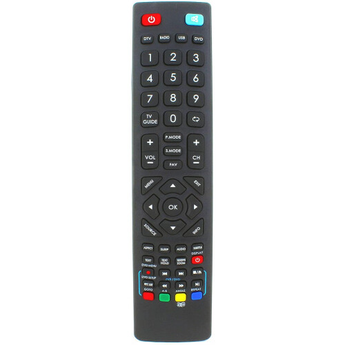 Replacement Comando compatível com Technika TV Models: 22E21W-FHD, DVD, 24E21B-, 24E21B-, DVD, 24E21W-, DVD 1