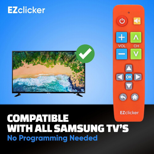 Samsung Replacement TV Remote Compatibile con Samsung TV's ONLY (Black Big Button Telecomando TV, Simplified e Easy to Use) 2