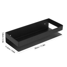 Edelstahl Regal 30cm mattschwarz Badezimmer